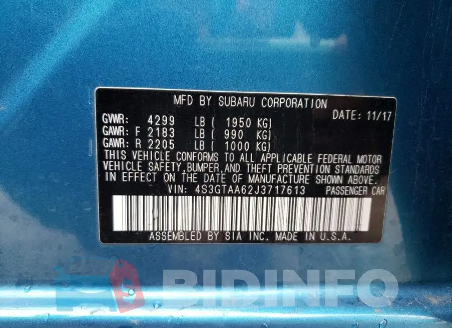 4S3GTAA62J3717613 Photo# 12