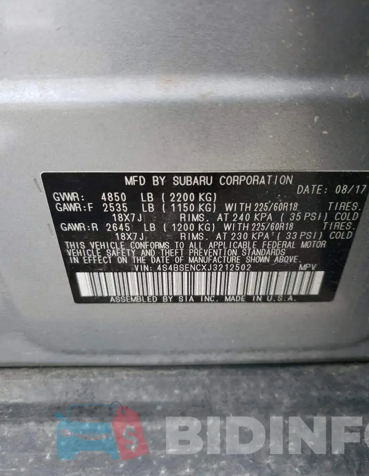 4S4BSENCXJ3212502 Photo# 12
