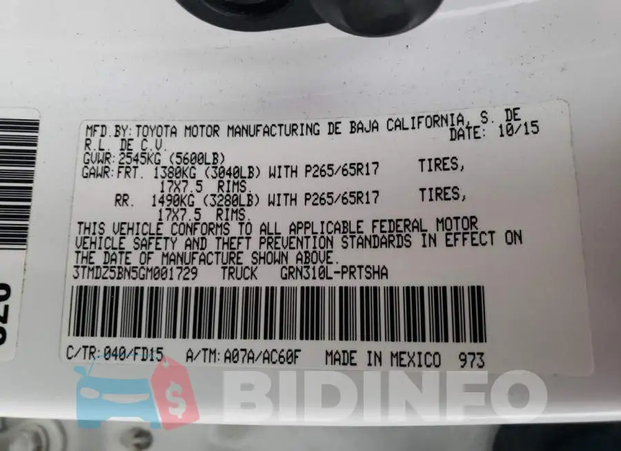 3TMDZ5BN5GM001729 Photo# 13