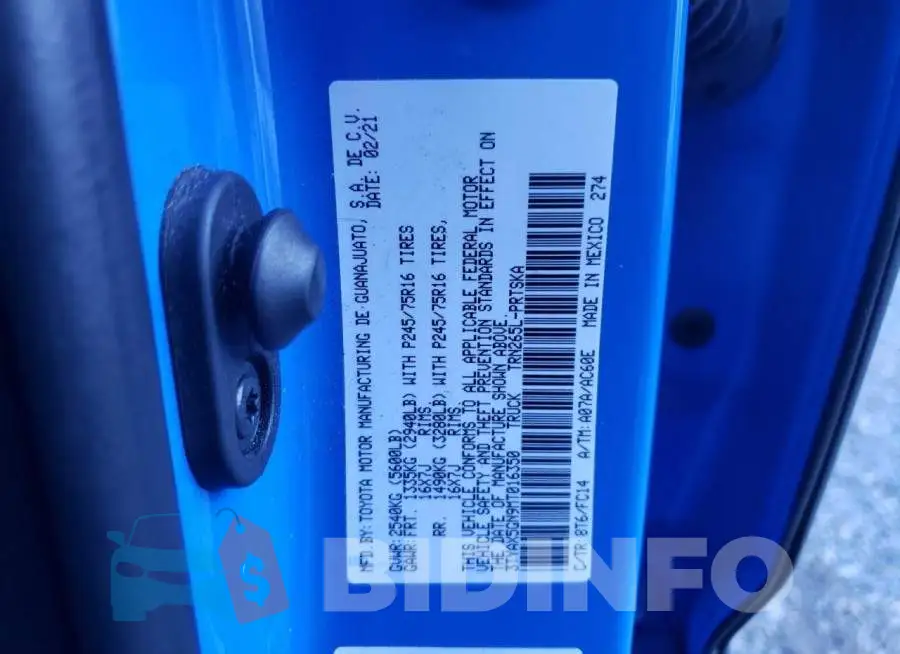 3TYAX5GN9MT016350 Photo# 12