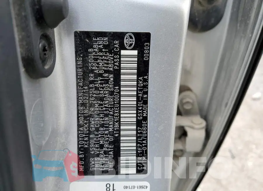 4T1BK1EBXEU100704 Photo# 13