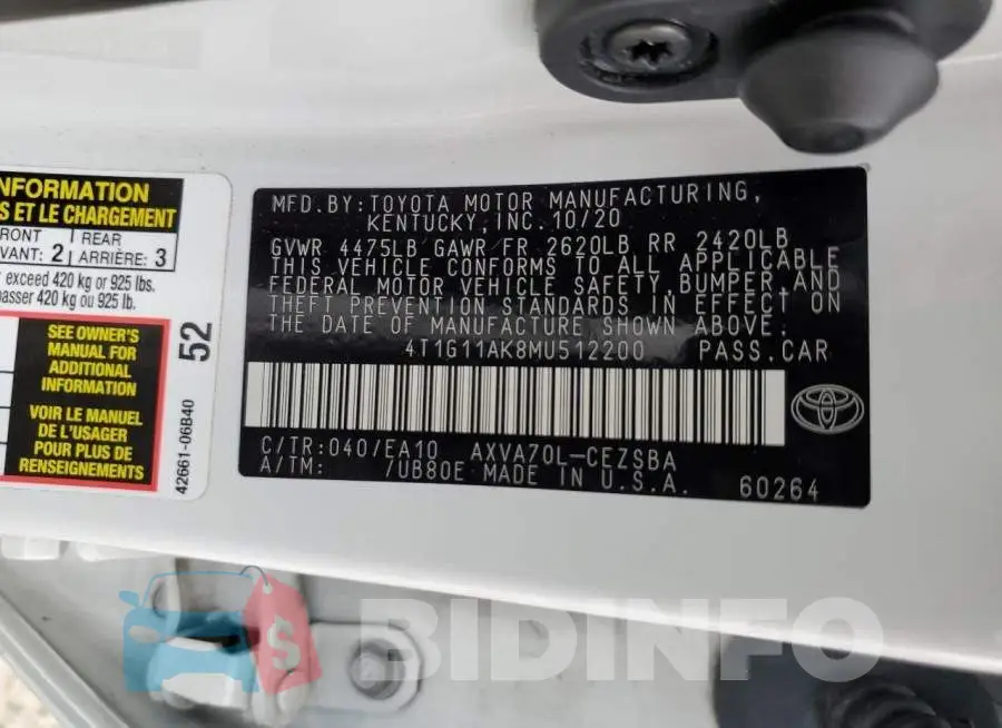 4T1G11AK8MU512200 Photo# 12