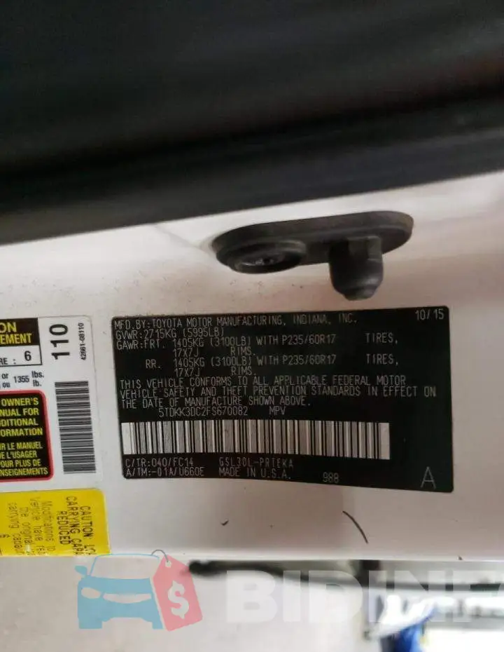 5TDKK3DC2FS670082 Photo# 10
