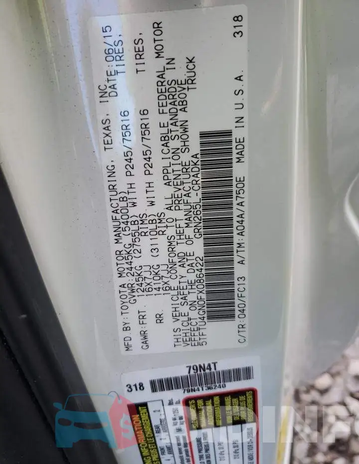 5TFTU4GN0FX086422 Photo# 13