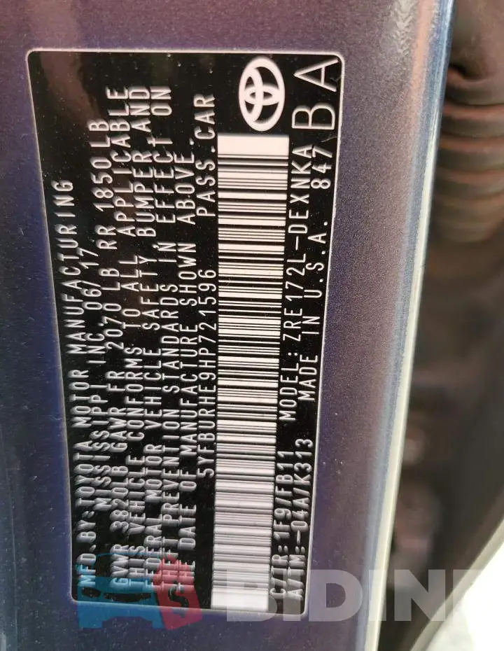 5YFBURHE9HP721596 Photo# 12