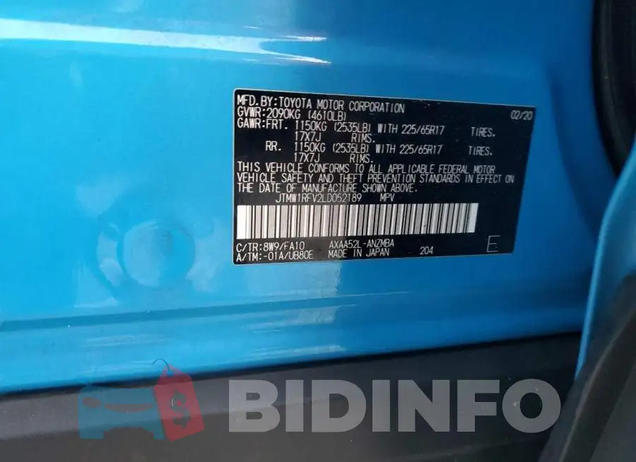 JTMW1RFV2LD052189 Photo# 13