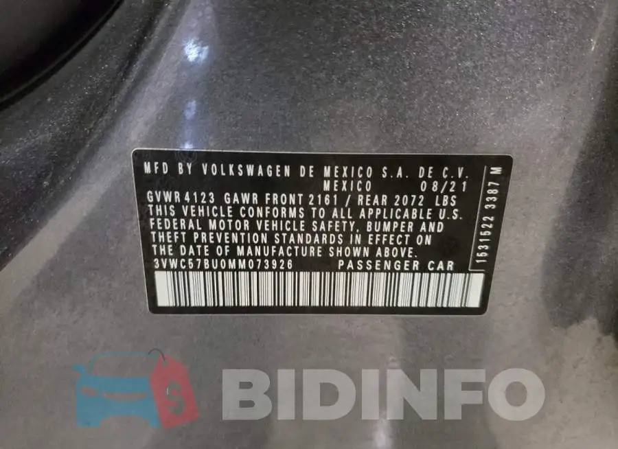 3VWC57BU0MM073926 Photo# 12