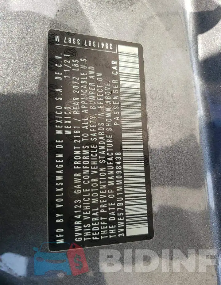 3VWE57BU1MM098438 Photo# 12