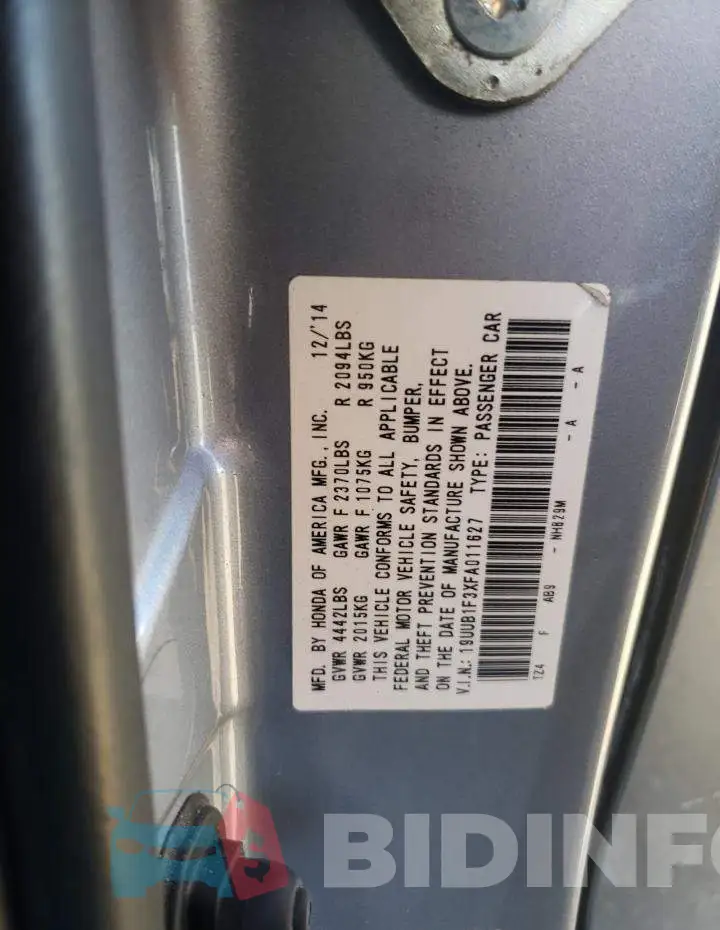 19UUB1F3XFA011627 Photo# 13
