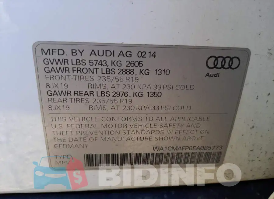 WA1CMAFP6EA085773 Photo# 10