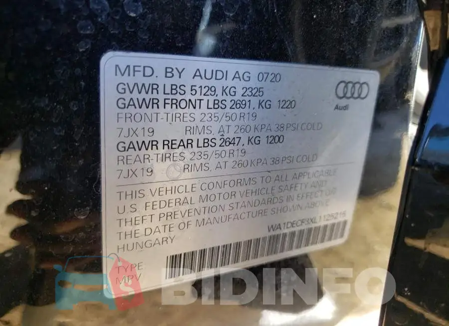 WA1DECF3XL1125215 Photo# 13