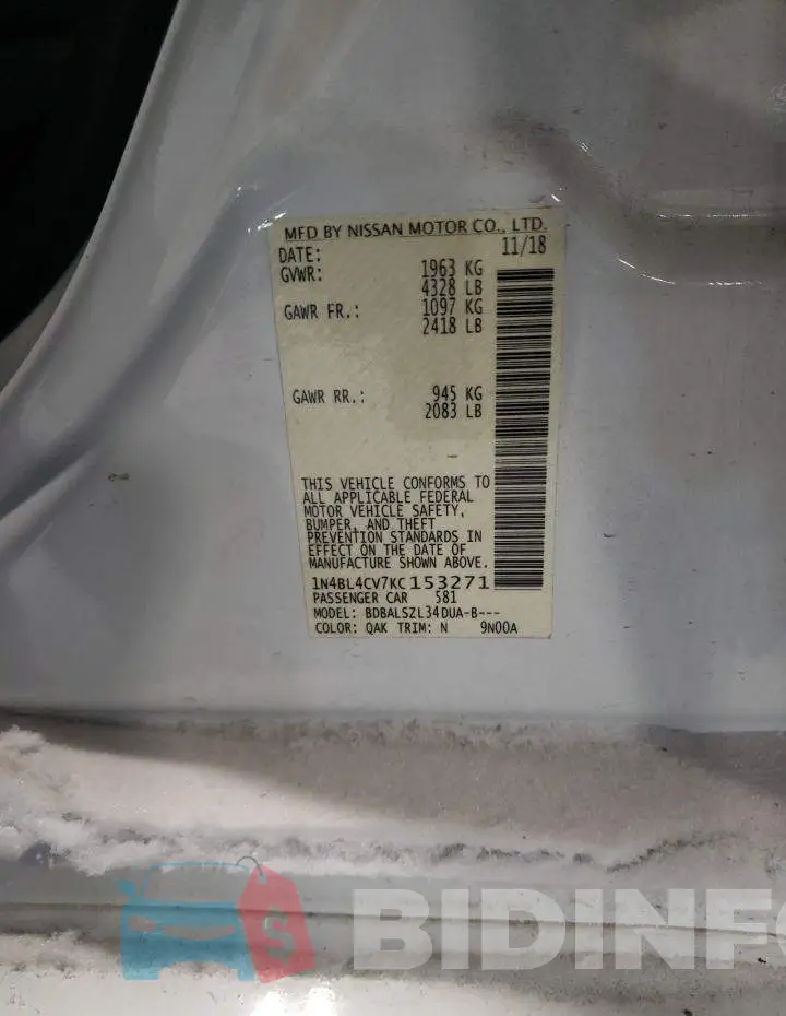 1N4BL4CV7KC153271 Photo# 13