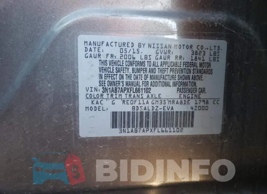 3N1AB7APXFL661102 Photo# 12