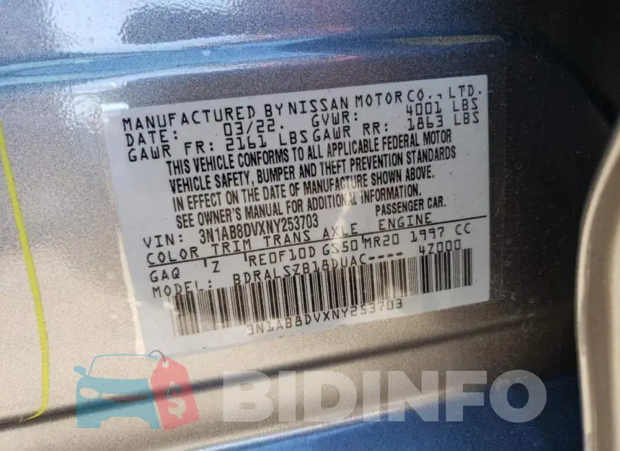3N1AB8DVXNY253703 Photo# 13