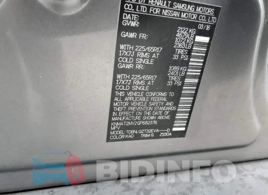 KNMAT2MV2GP682376 Photo# 13