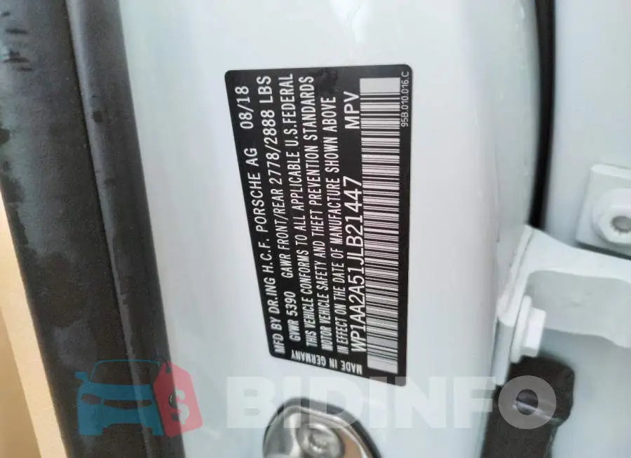 WP1AA2A51JLB21447 Photo# 14