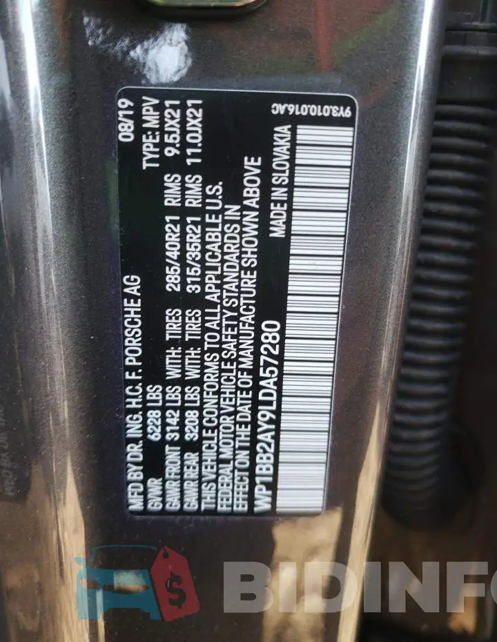 WP1BB2AY9LDA57280 Photo# 13
