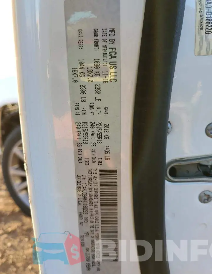 1C4NJCBA0HD186220 Photo# 10
