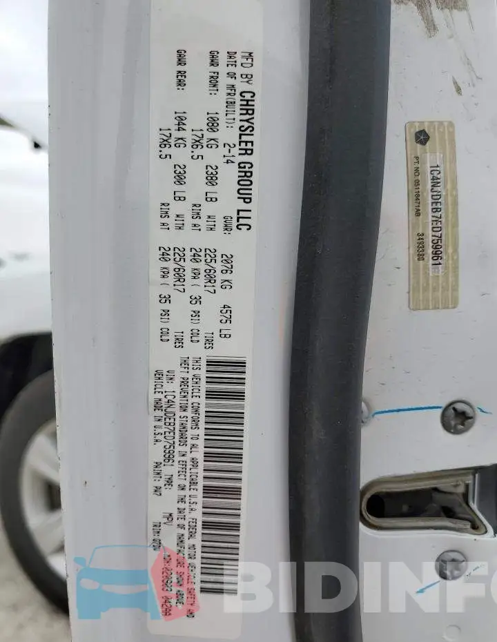 1C4NJDEB7ED759961 Photo# 14
