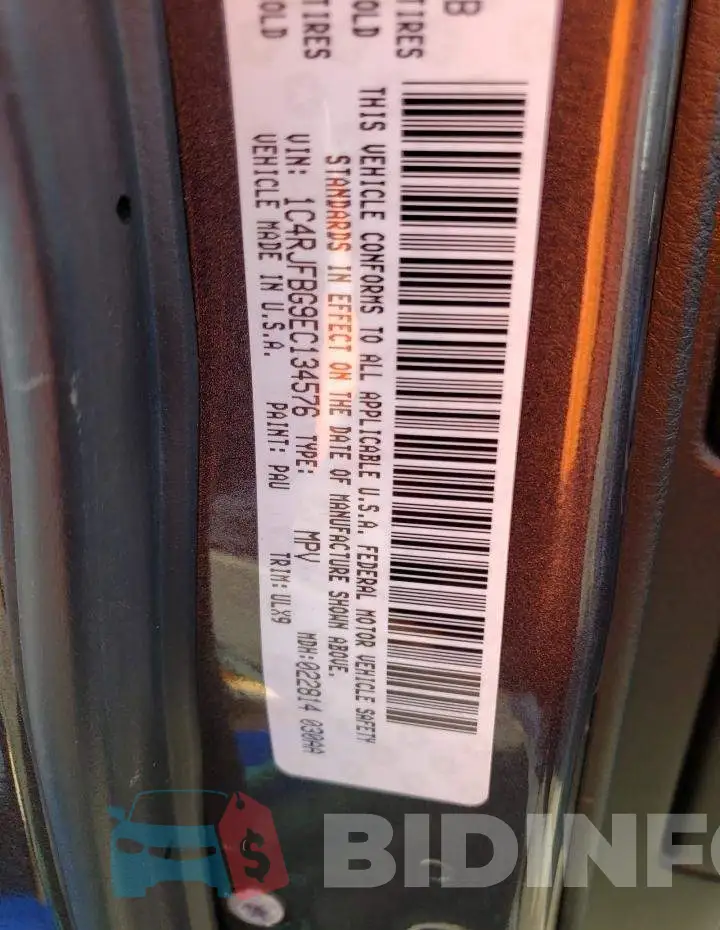 1C4RJFBG9EC134576 Photo# 13