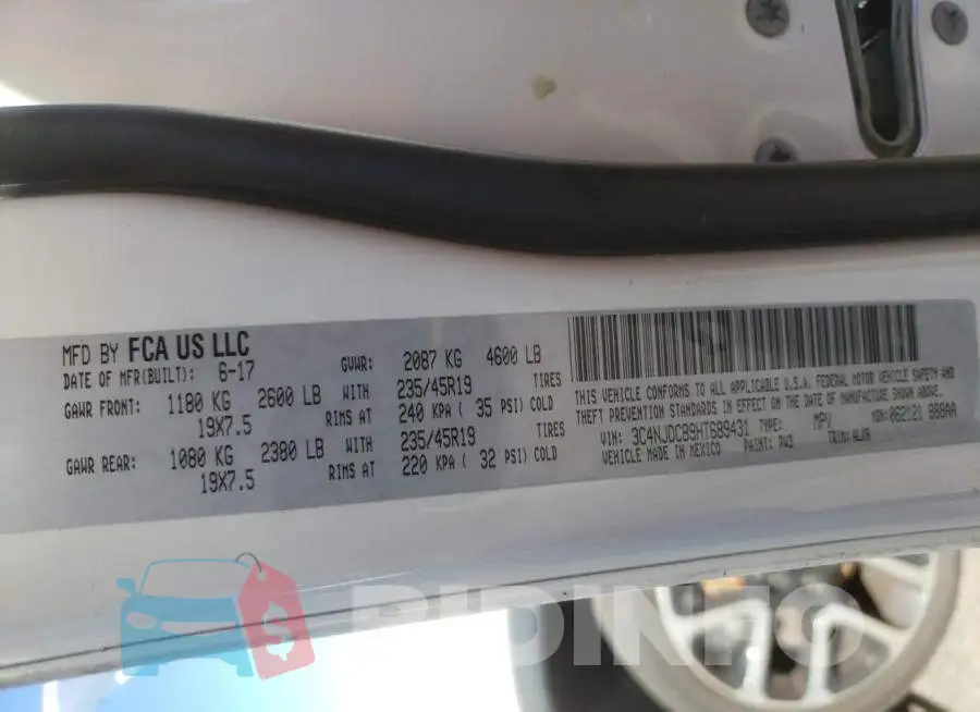 3C4NJDCB9HT689431 Photo# 10