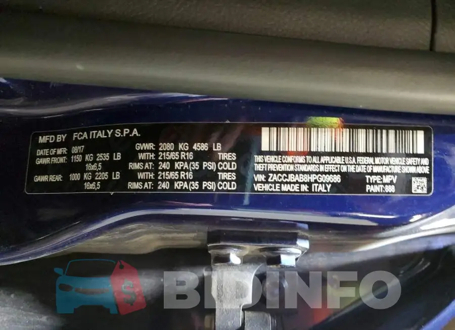 ZACCJBAB8HPG09686 Photo# 12