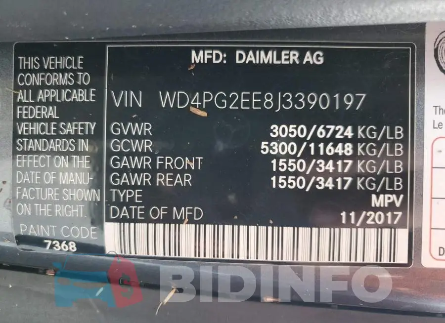 WD4PG2EE8J3390197 Photo# 10