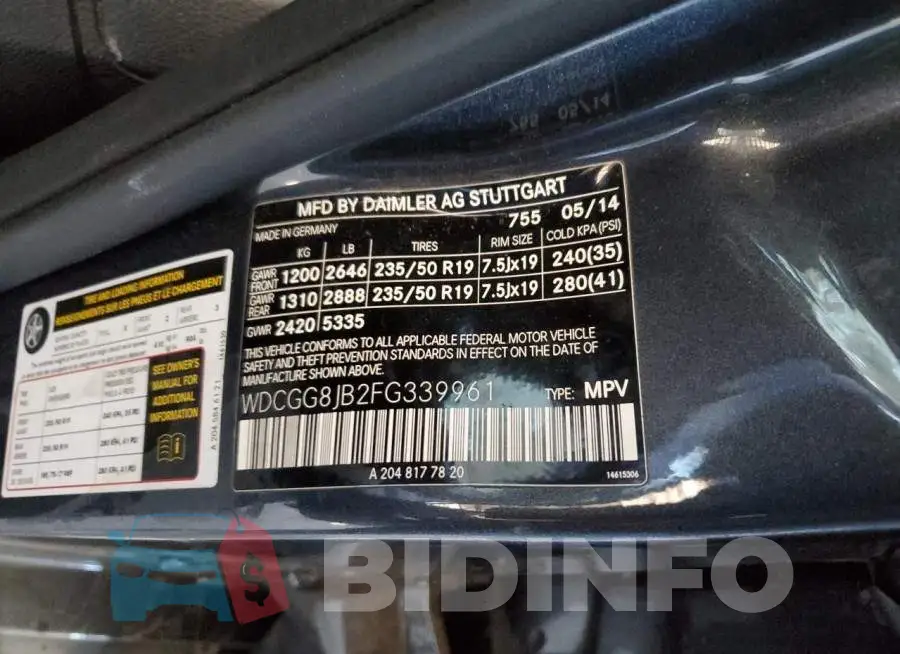 WDCGG8JB2FG339961 Photo# 12