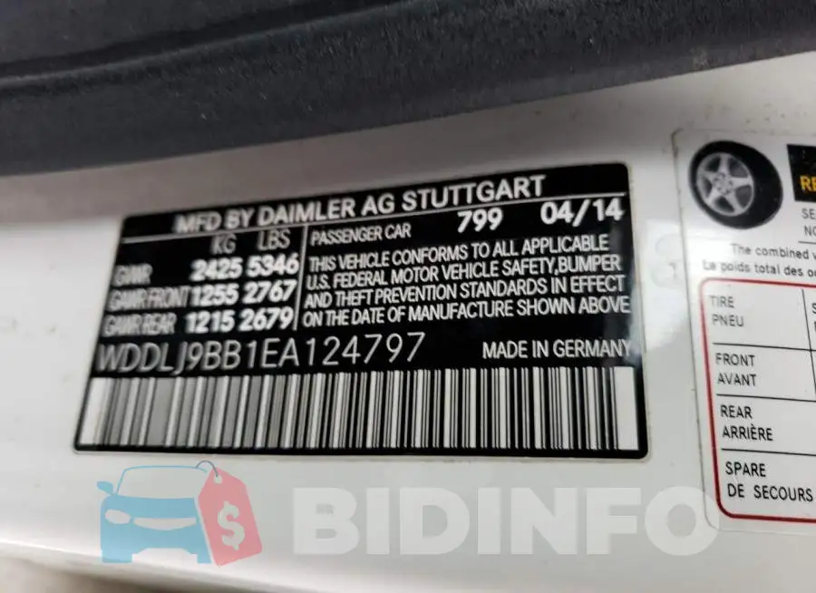WDDLJ9BB1EA124797 Photo# 12