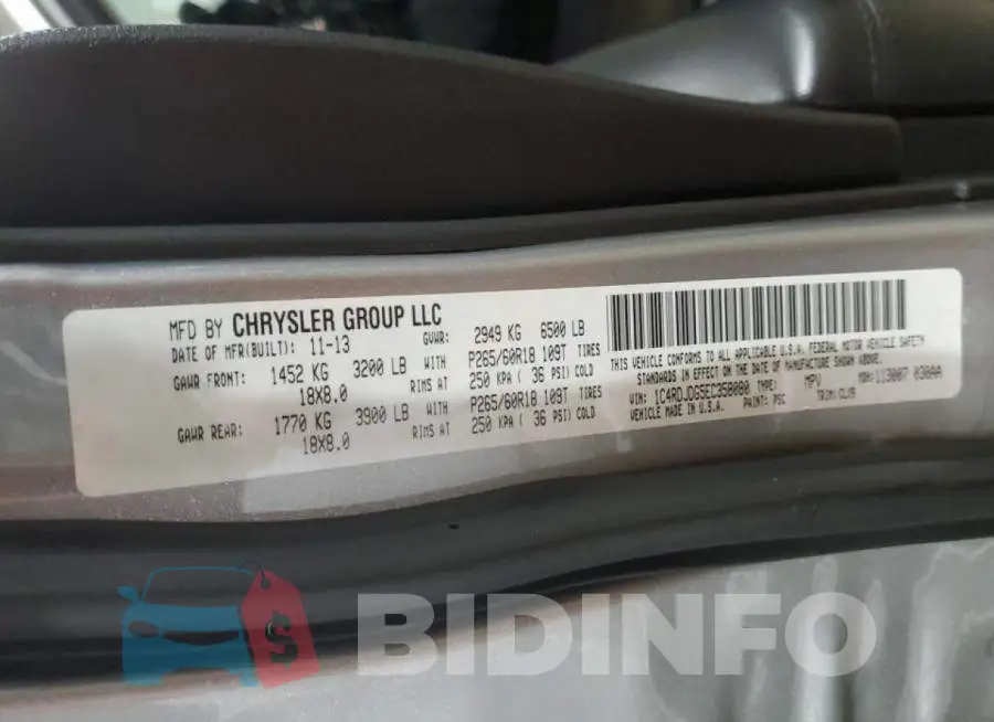 1C4RDJDG5EC358080 Photo# 13