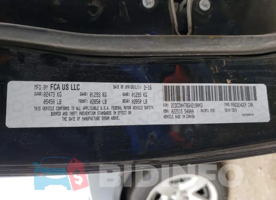 2C3CDXAT8GH219043 Photo# 12