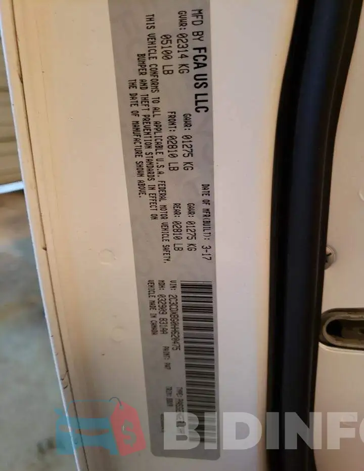 2C3CDXBG0HH620475 Photo# 13