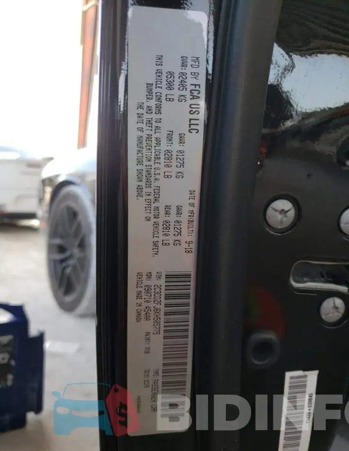 2C3CDZFJ6KH505775 Photo# 10