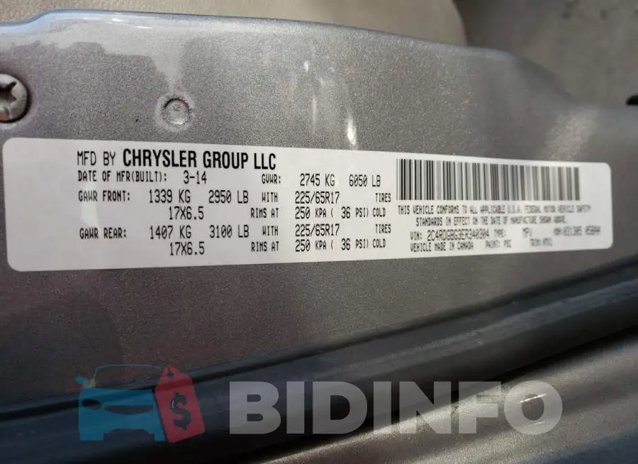 2C4RDGBG3ER340304 Photo# 13