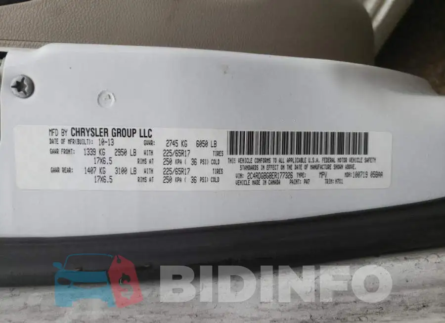 2C4RDGBG8ER177326 Photo# 10