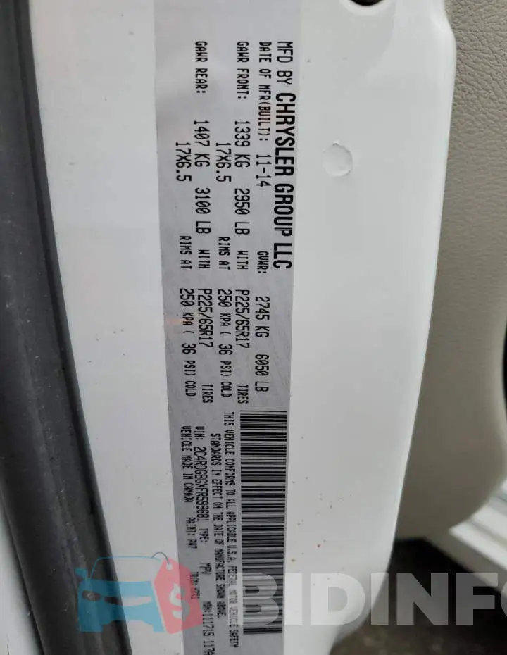 2C4RDGBGXFR599681 Photo# 12