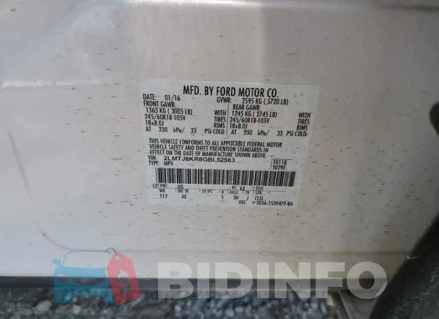 2LMTJ8KR8GBL52563 Photo# 10