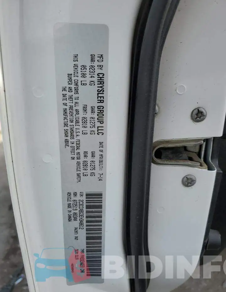 2C3CCABG3EH340612 Photo# 12