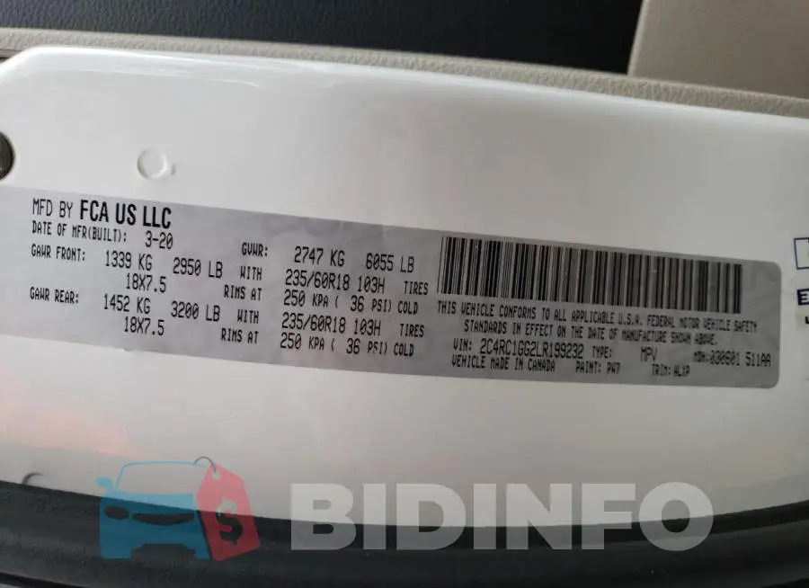 2C4RC1GG2LR199232 Photo# 14