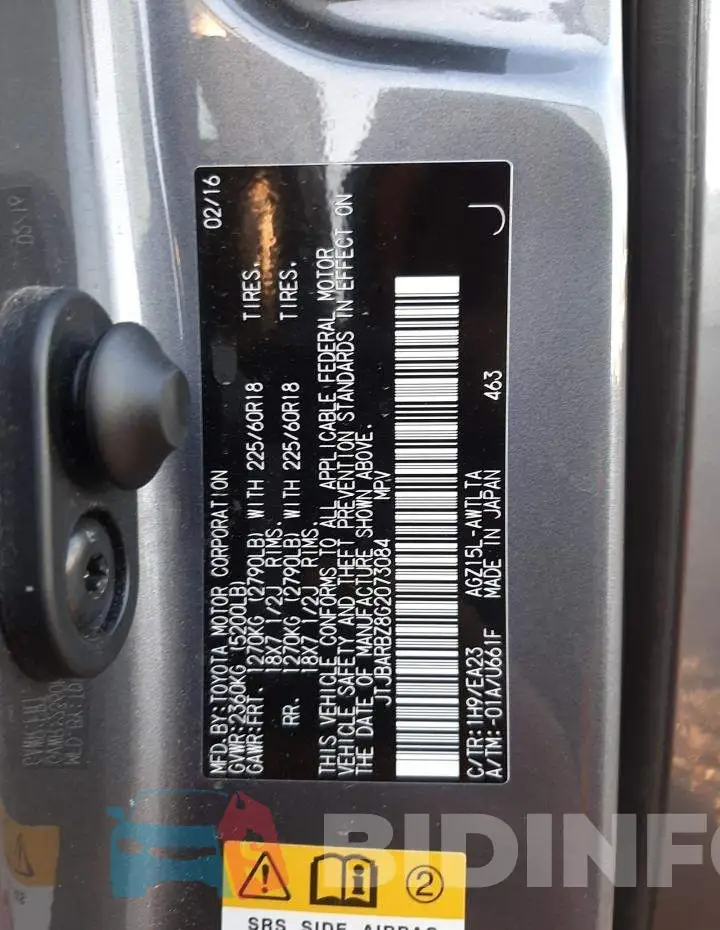 JTJBARBZ8G2073084 Photo# 10