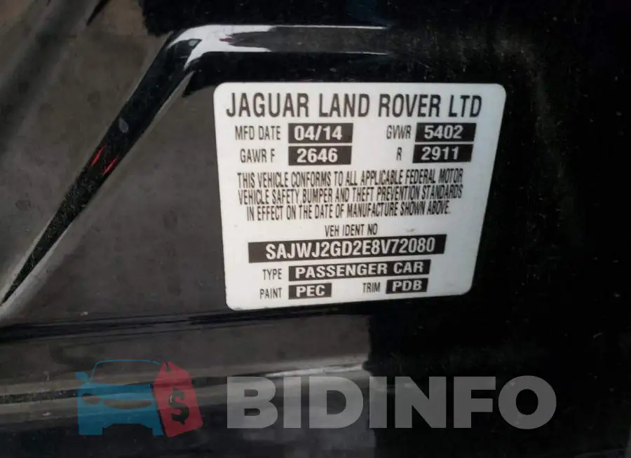 SAJWJ2GD2E8V72080 Photo# 12