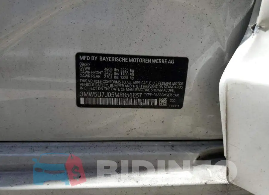 3MW5U7J05M8B56657 Photo# 10