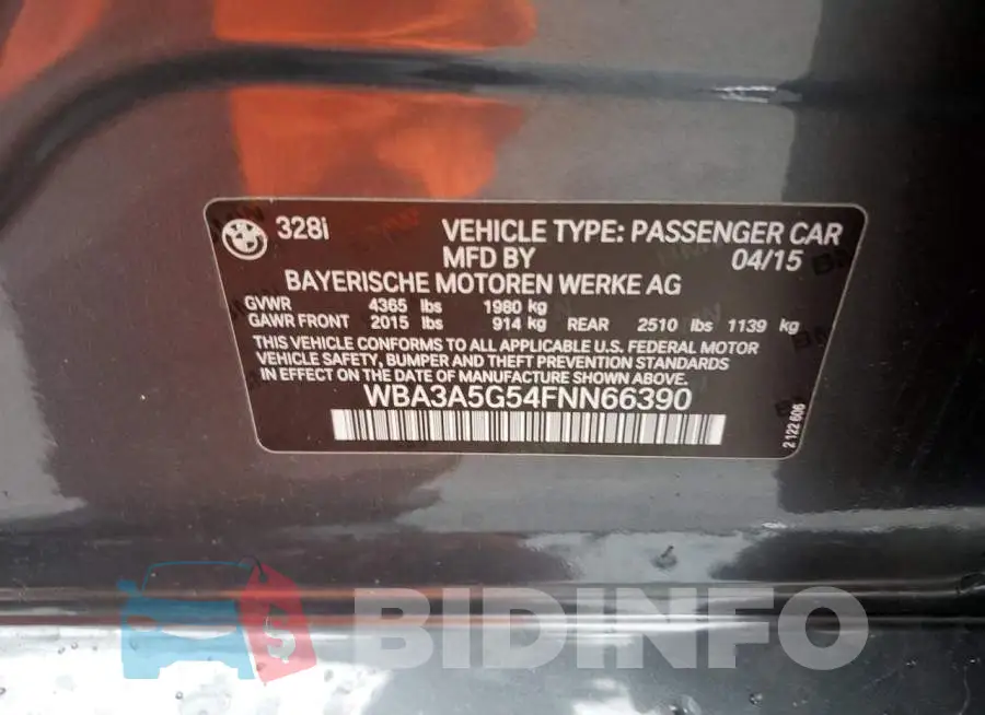 WBA3A5G54FNN66390 Photo# 10