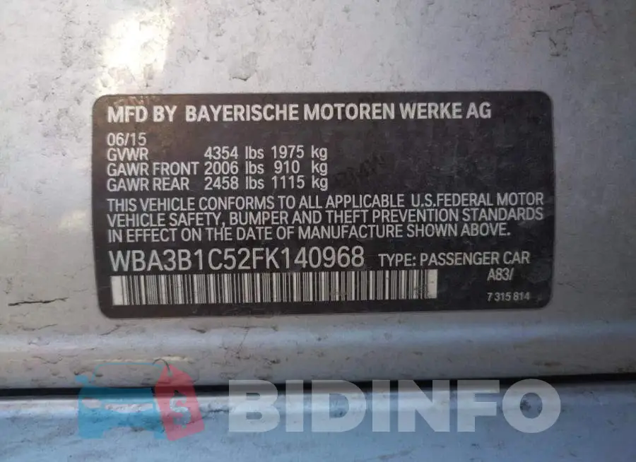 WBA3B1C52FK140968 Photo# 10