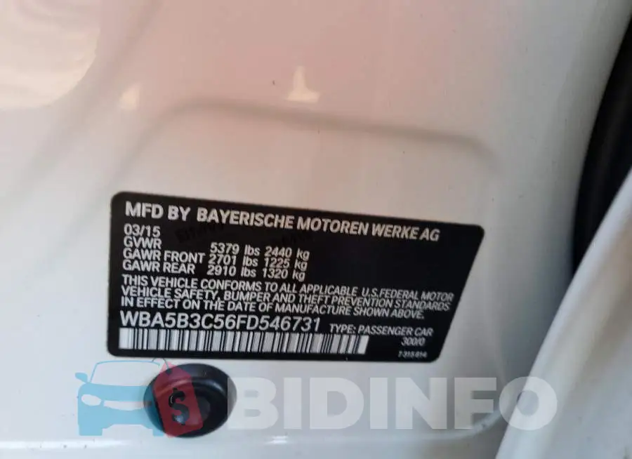 WBA5B3C56FD546731 Photo# 12