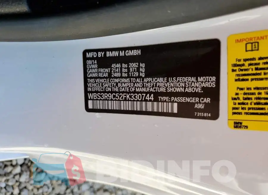 WBS3R9C52FK330744 Photo# 12
