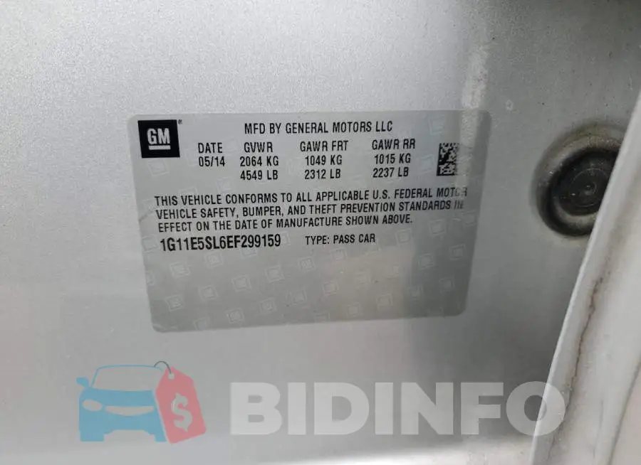 1G11E5SL6EF299159 Photo# 12