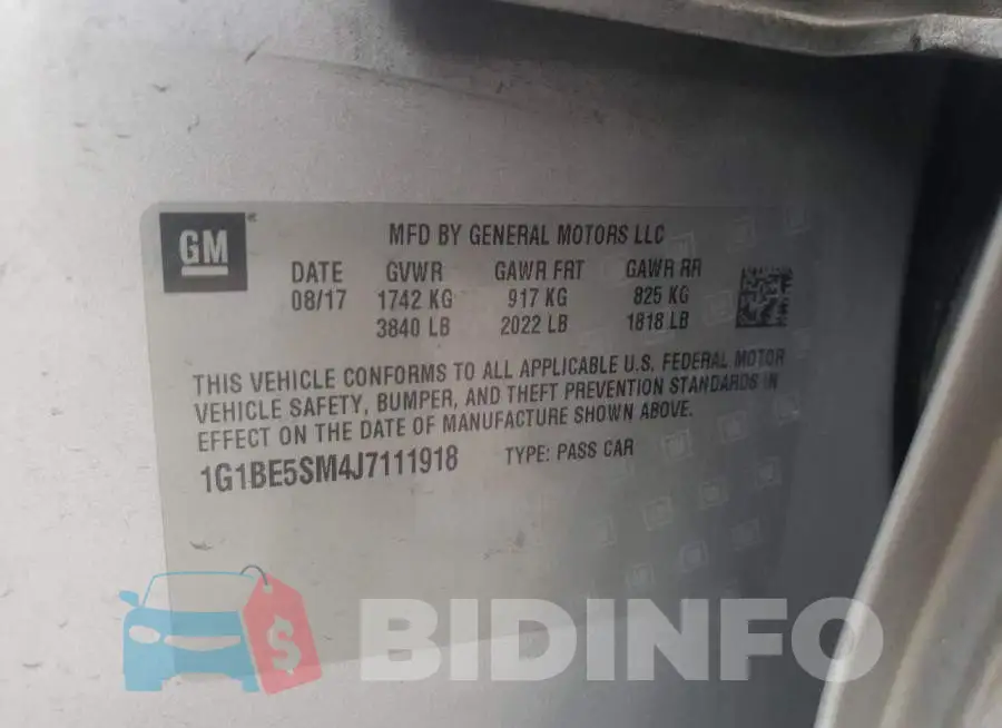 1G1BE5SM4J7111918 Photo# 12