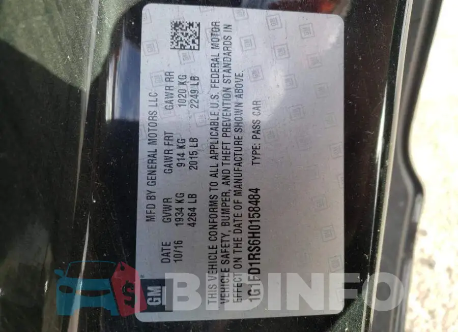 1G1FD1RS6H0158484 Photo# 10