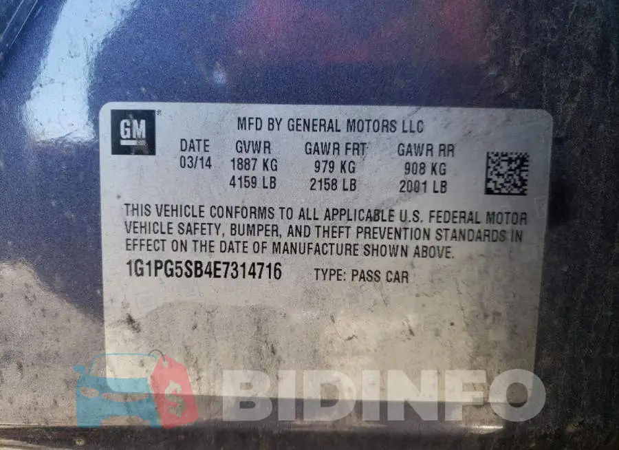 1G1PG5SB4E7314716 Photo# 12